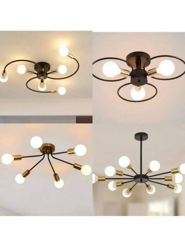 1pc Minimalist Nordic Style Modern Dining Room/Living Room Ceiling Lamp, Without Light Bulb Simple Ceiling Lamp